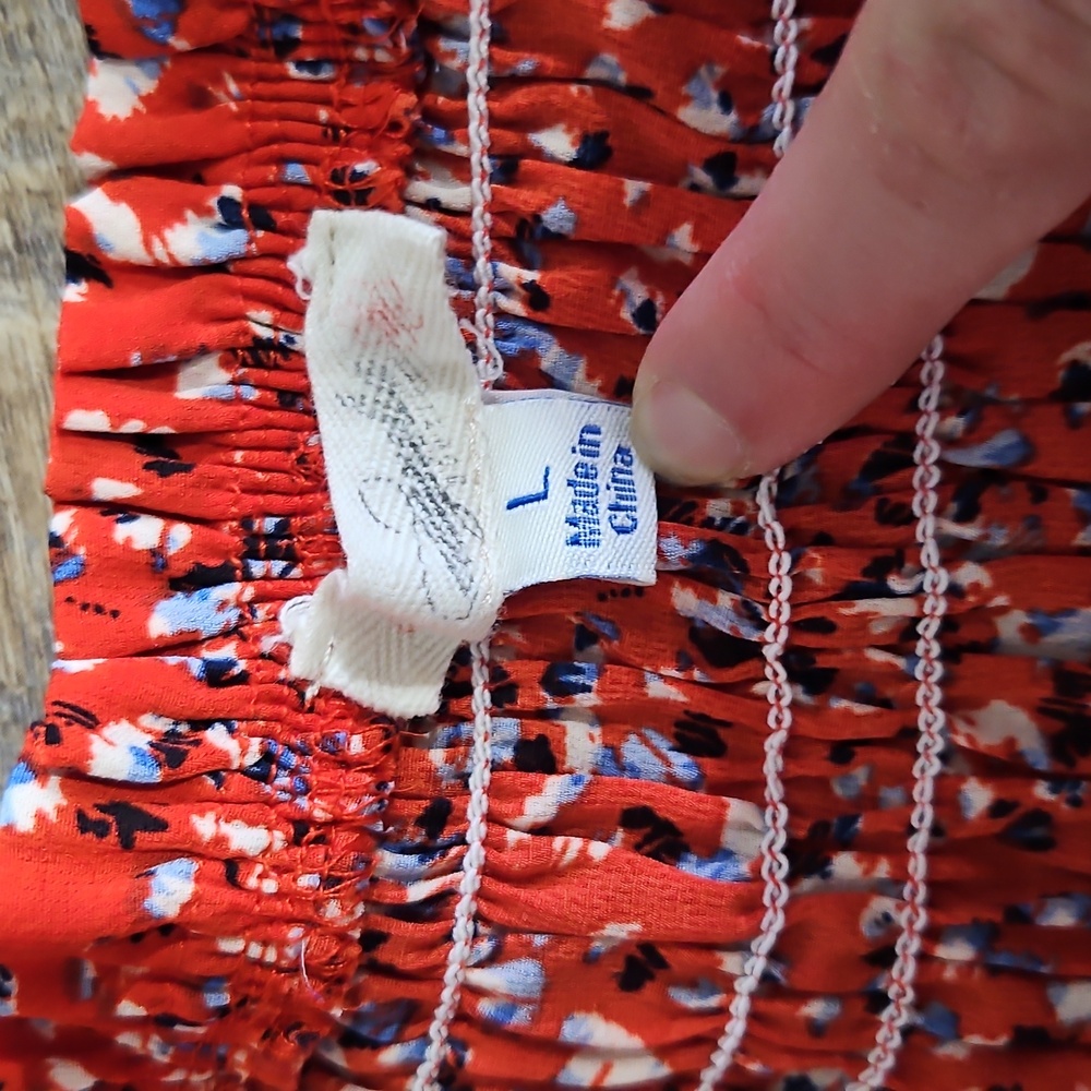 2/$25 Red Floral Women's Jumpsuit - Picture 3 of 3